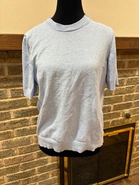 J. Crew Light Blue Short-Sleeve Knit Tee